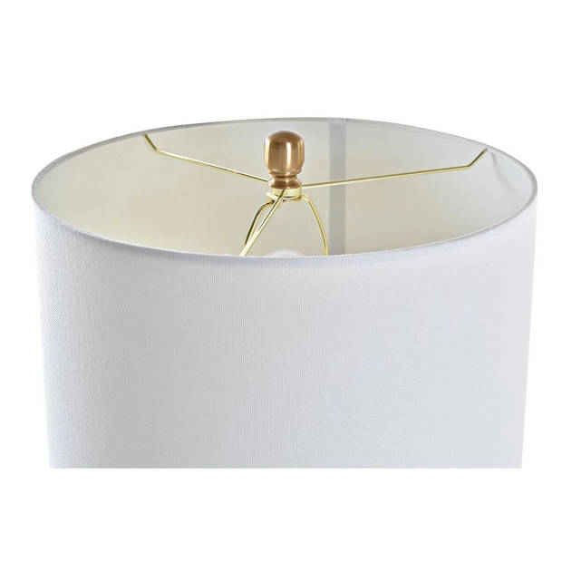 Bureaulamp DKD Home Decor Gouden Metaal Wit 41 x 41 x 80 cm 220 V 50 W