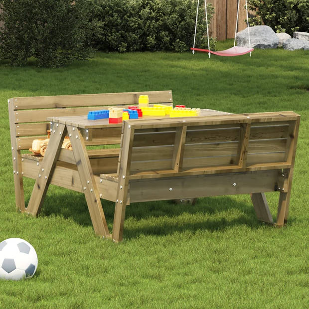 vidaXL Picknicktafel voor kinderen 88x122x58 cm geïmpregneerd hout