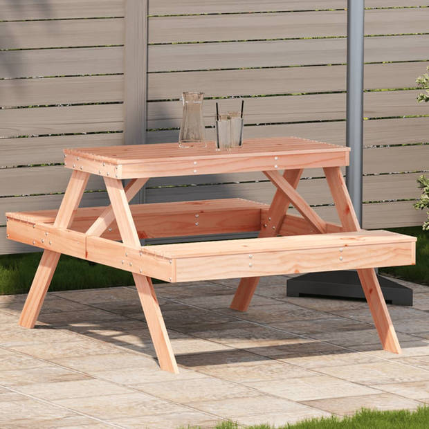 vidaXL Picknicktafel 105x134x75 cm massief douglashout