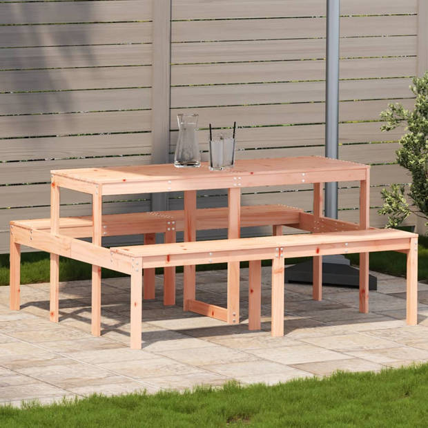 vidaXL Picknicktafel 160x134x75 cm massief douglashout