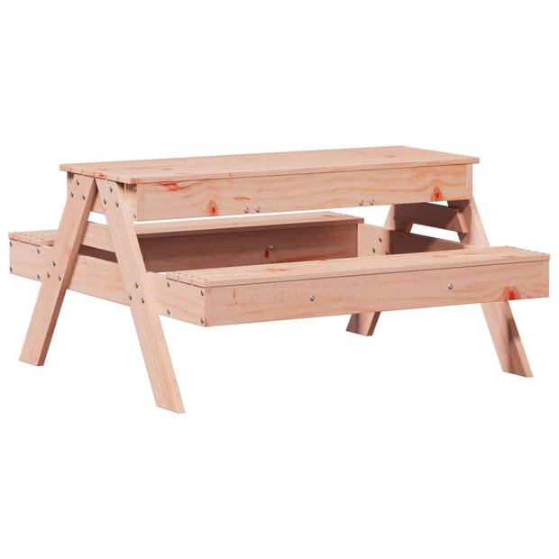 vidaXL Picknicktafel met zandbak voor kinderen massief douglashout