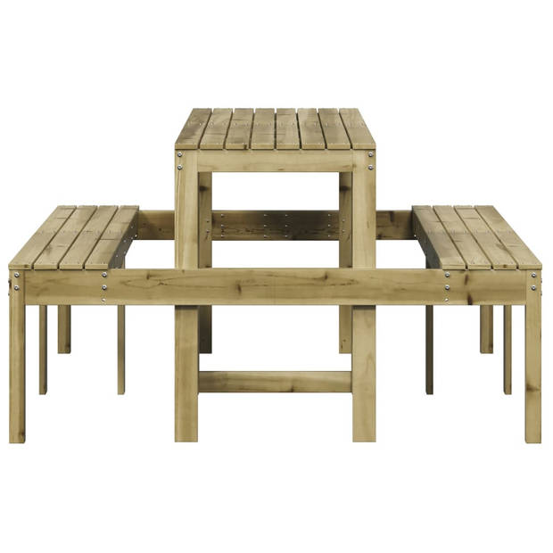 vidaXL Picknicktafel 160x134x75 cm geïmpregneerd grenenhout