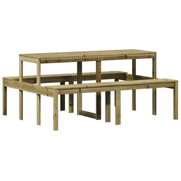 vidaXL Picknicktafel 160x134x75 cm geïmpregneerd grenenhout