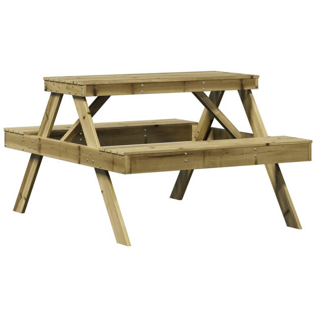 vidaXL Picknicktafel 105x134x75 cm geïmpregneerd grenenhout