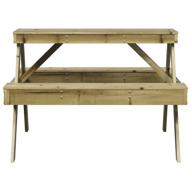 vidaXL Picknicktafel 105x134x75 cm geïmpregneerd grenenhout