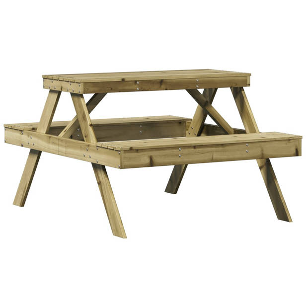 vidaXL Picknicktafel 105x134x75 cm geïmpregneerd grenenhout