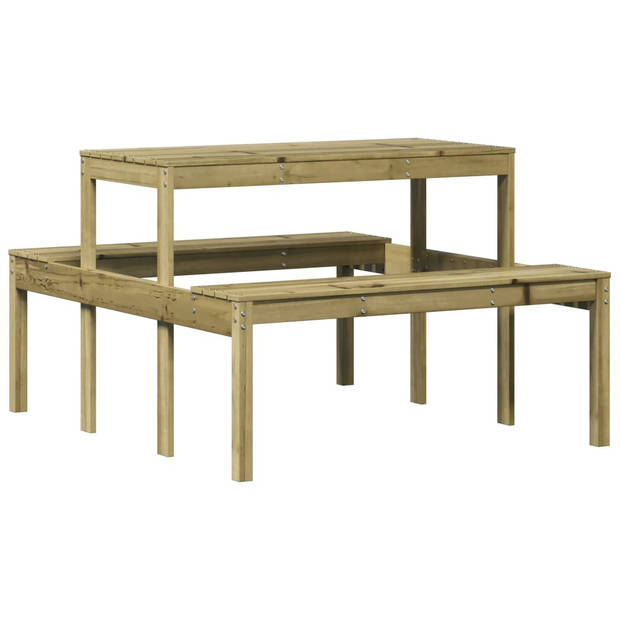 vidaXL Picknicktafel 110x134x75 cm geïmpregneerd grenenhout