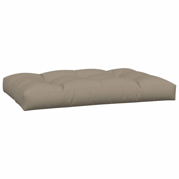 vidaXL Palletkussens 2 st stof taupe