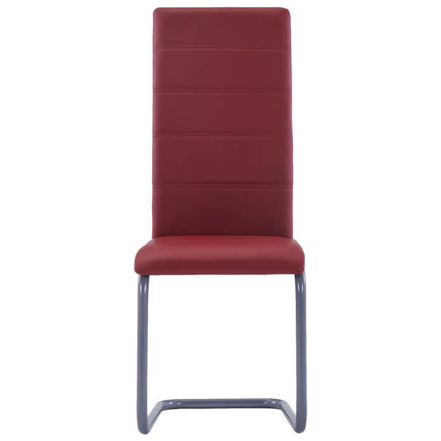 vidaXL Eetkamerstoelen 4 st kunstleer rood