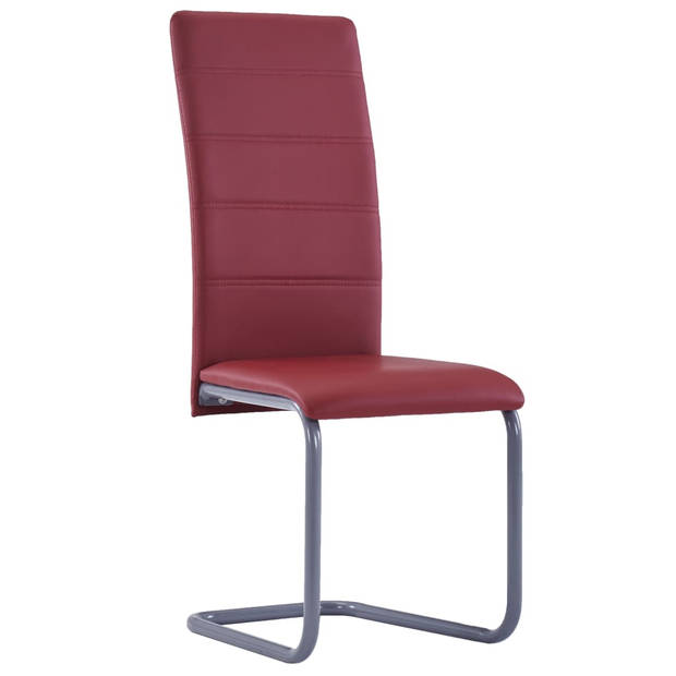 vidaXL Eetkamerstoelen 4 st kunstleer rood