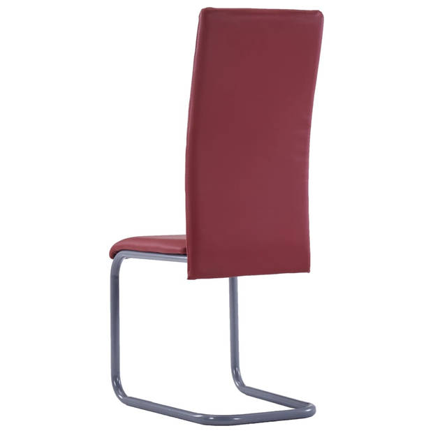 vidaXL Eetkamerstoelen 4 st kunstleer rood