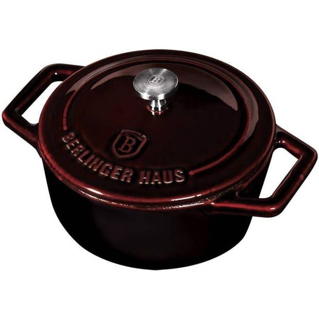 Berlinger Haus 6495 - Mini Gietijzeren braadpan - Burgundy collection - 10 x 4.8 cm - Mini Pan