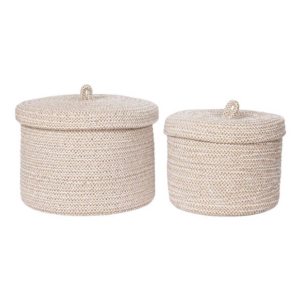 Sebal mand set van 2 stuks. beige.