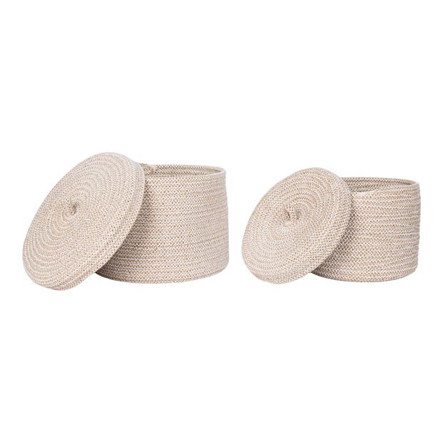 Sebal mand set van 2 stuks. beige.