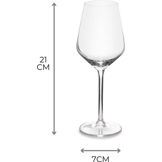 BonBistro Prior Wijnglas - 38cl - 6 Stuks - Rode/Witte wijn