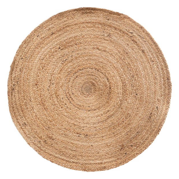 MISOU Vloerkleed Rond - Binnen Tapijt - Jute - Veranda - Kleed - Wandkleed - 80x80cm - Beige