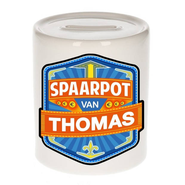 Vrolijke kinder spaarpot voor Thomas - Spaarpotten