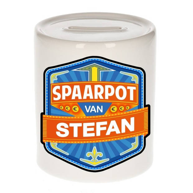 Vrolijke kinder spaarpot voor Stefan - Spaarpotten