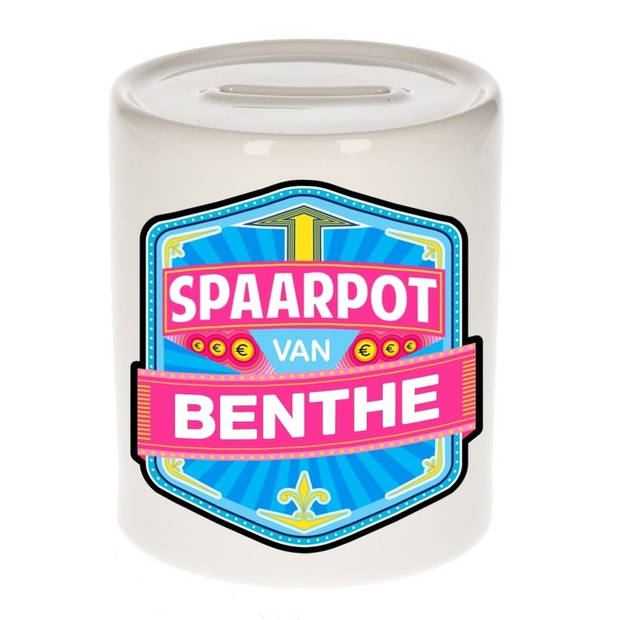 Vrolijke kinder spaarpot voor Benthe - Spaarpotten