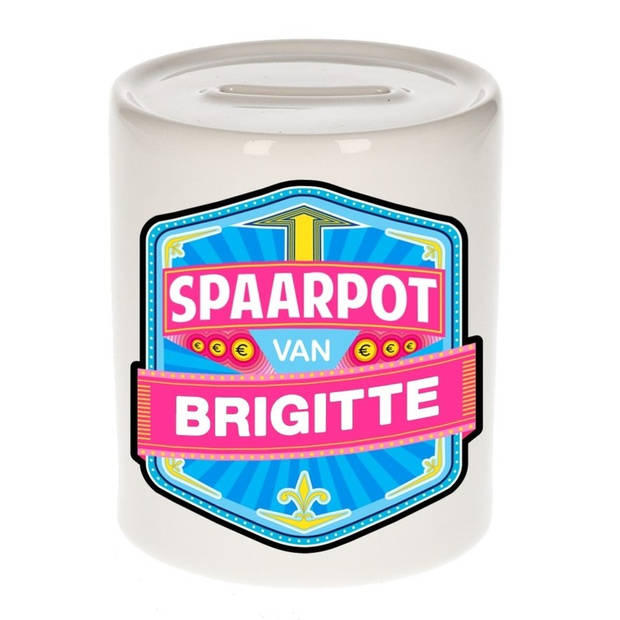 Vrolijke kinder spaarpot voor Brigitte - Spaarpotten