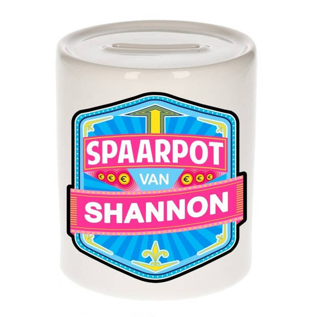 Vrolijke kinder spaarpot voor Shannon - Spaarpotten