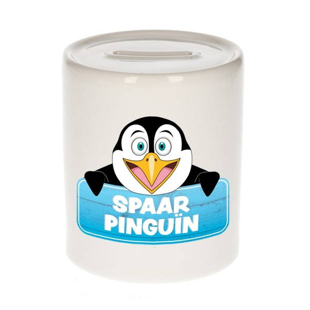 Spaarpot van de spaar pinguin Mister Cool 9 cm - Spaarpotten