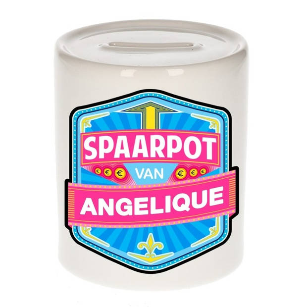 Vrolijke kinder spaarpot voor Angelique - Spaarpotten