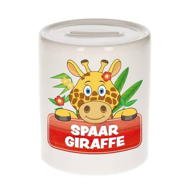 Spaarpot van de spaar giraffe Lilly Longneck 9 cm - Spaarpotten