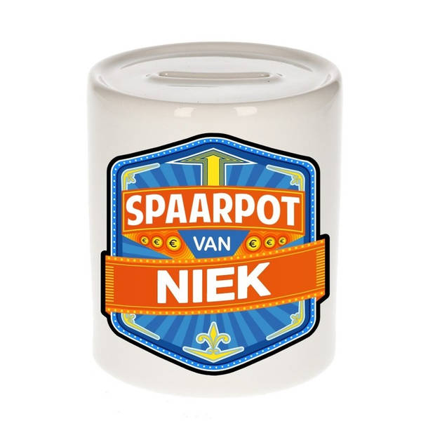 Vrolijke kinder spaarpot voor Niek - Spaarpotten