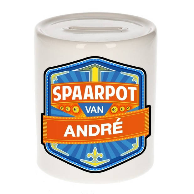 Vrolijke kinder spaarpot voor Andre - Spaarpotten