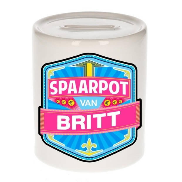 Vrolijke kinder spaarpot voor Britt - Spaarpotten