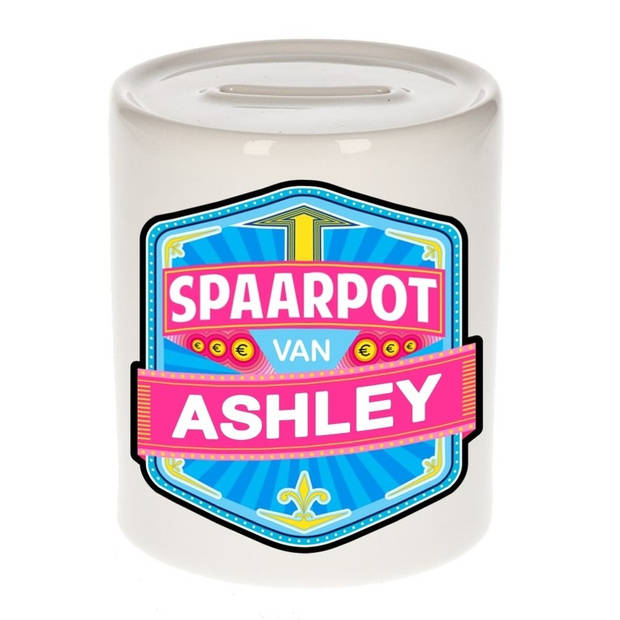 Vrolijke kinder spaarpot voor Ashley - Spaarpotten