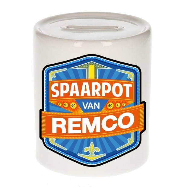 Vrolijke kinder spaarpot voor Remco - Spaarpotten