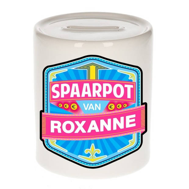 Vrolijke kinder spaarpot voor Roxanne - Spaarpotten