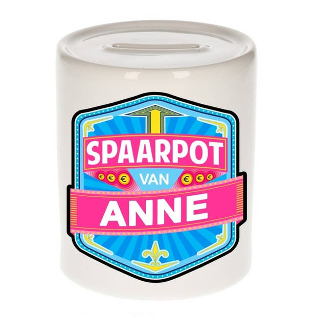 Vrolijke kinder spaarpot voor Anne - Spaarpotten