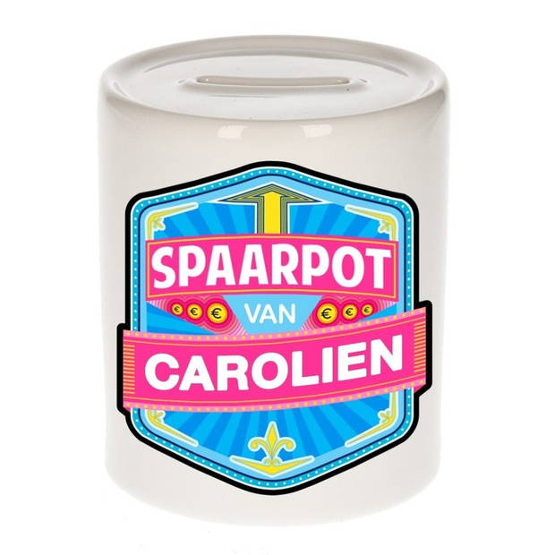 Vrolijke kinder spaarpot voor Carolien - Spaarpotten