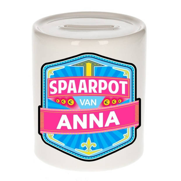 Vrolijke kinder spaarpot voor Anna - Spaarpotten