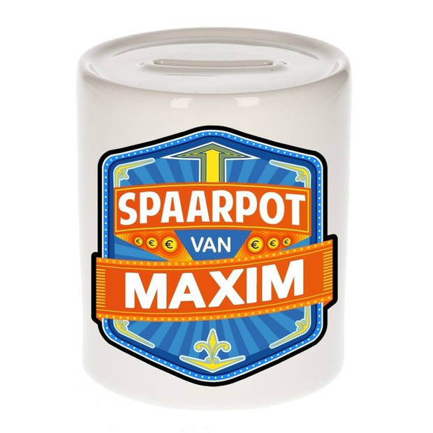 Vrolijke kinder spaarpot voor Maxim - Spaarpotten