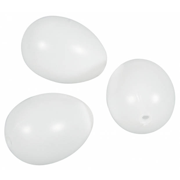 Witte plastic paaseieren 16 stuks 10 cm - Feestdecoratievoorwerp