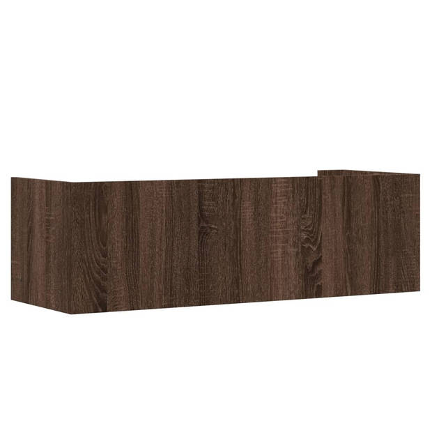 vidaXL Wandschap 100x35x30,5 cm bewerkt hout bruin eikenkleurig