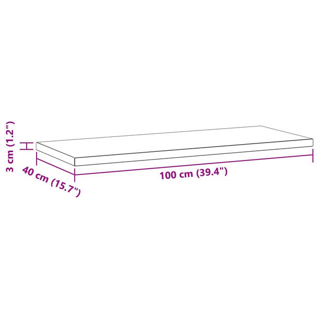 vidaXL Wandschappen 2 st 100x40x3 cm roestvrijstaal zilverkleurig