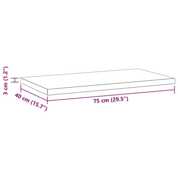 vidaXL Wandschappen 2 st 75x40x3 cm roestvrijstaal zwart