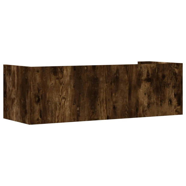 vidaXL Wandschap 100x35x30,5 cm bewerkt hout gerookt eikenkleurig