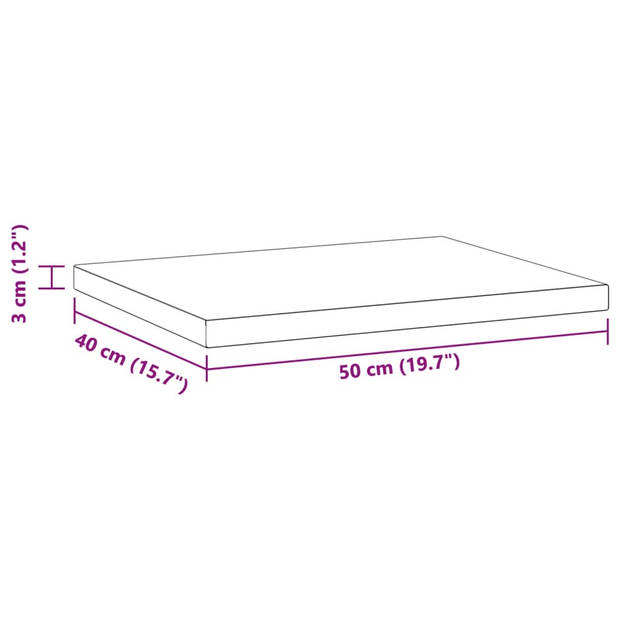 vidaXL Wandschappen 2 st 50x40x3 cm roestvrijstaal zilverkleurig