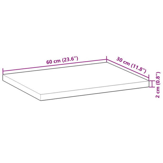 vidaXL Wandschappen 3 st zwevend olieafwerking 60x30x2 cm acaciahout