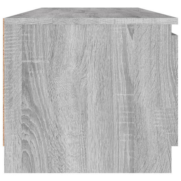 vidaXL Tv-meubel 140x40x35,5 cm bewerkt hout grijs sonoma eikenkleurig