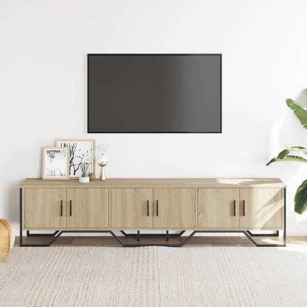 vidaXL Tv-meubel 180x34x41 cm bewerkt hout sonoma eikenkleurig