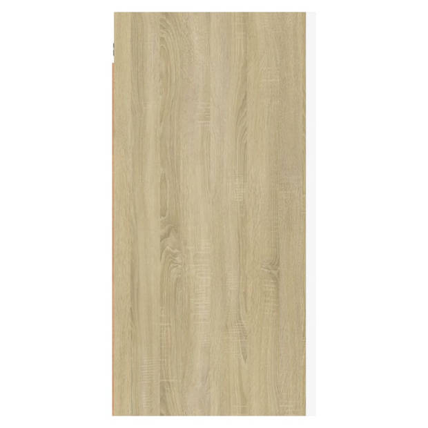 vidaXL Tv-meubelen 2 st 30,5x30x60 cm bewerkt hout wit en sonoma eiken