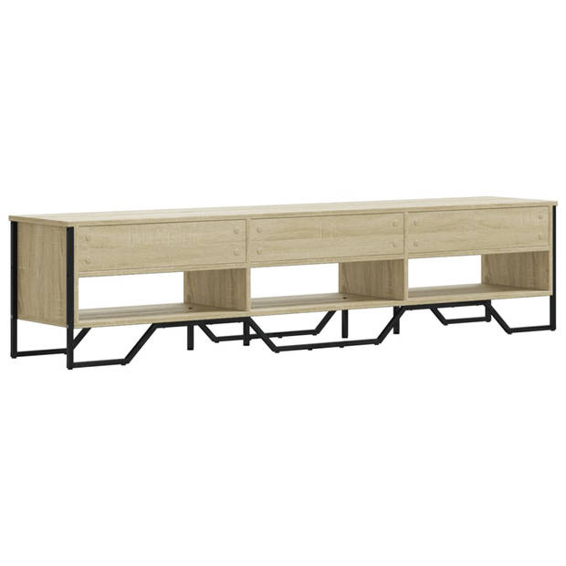 vidaXL Tv-meubel 180x34x41 cm bewerkt hout sonoma eikenkleurig