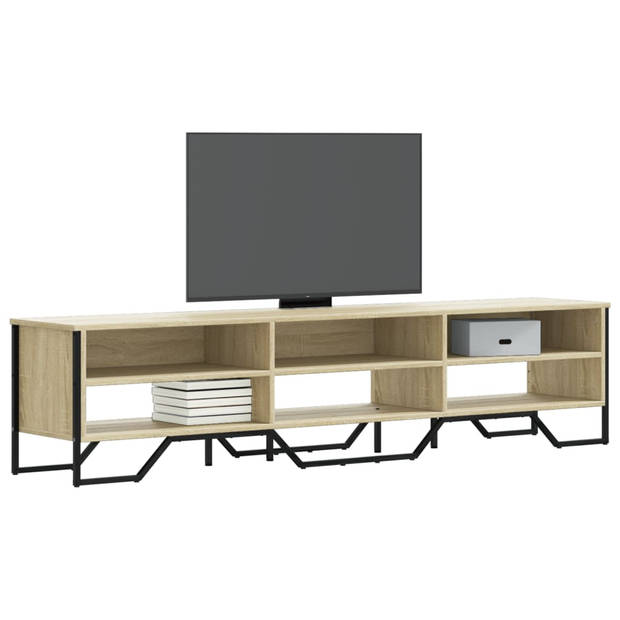 vidaXL Tv-meubel 180x34x41 cm bewerkt hout sonoma eikenkleurig